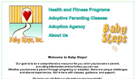 Home page of Baby Steps, Inc.