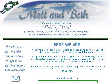 The newlyweds liked their wedding website so much they kept it live online for a year after the wedding!